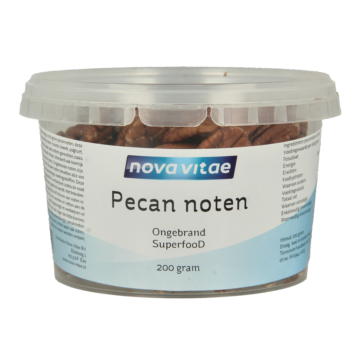 Nova Vitae Pecannoten ongebrand raw 200.00 Gram