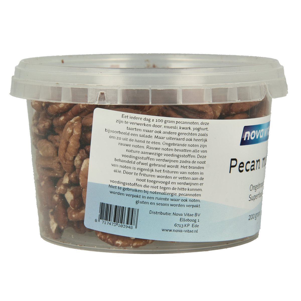 Nova Vitae Pecannoten ongebrand raw 200.00 Gram