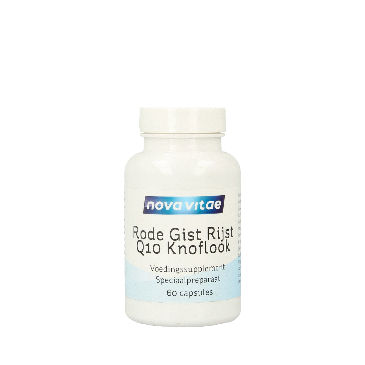 Nova Vitae Rode gist rijst+ Q10 + knoflook 60.00 Vegetarische capsules