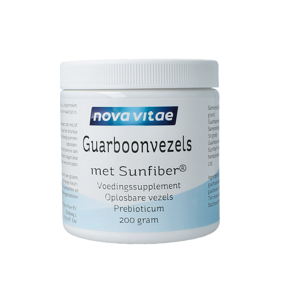 Nova Vitae Guarboonvezels sunfiber AG 200.00 Gram