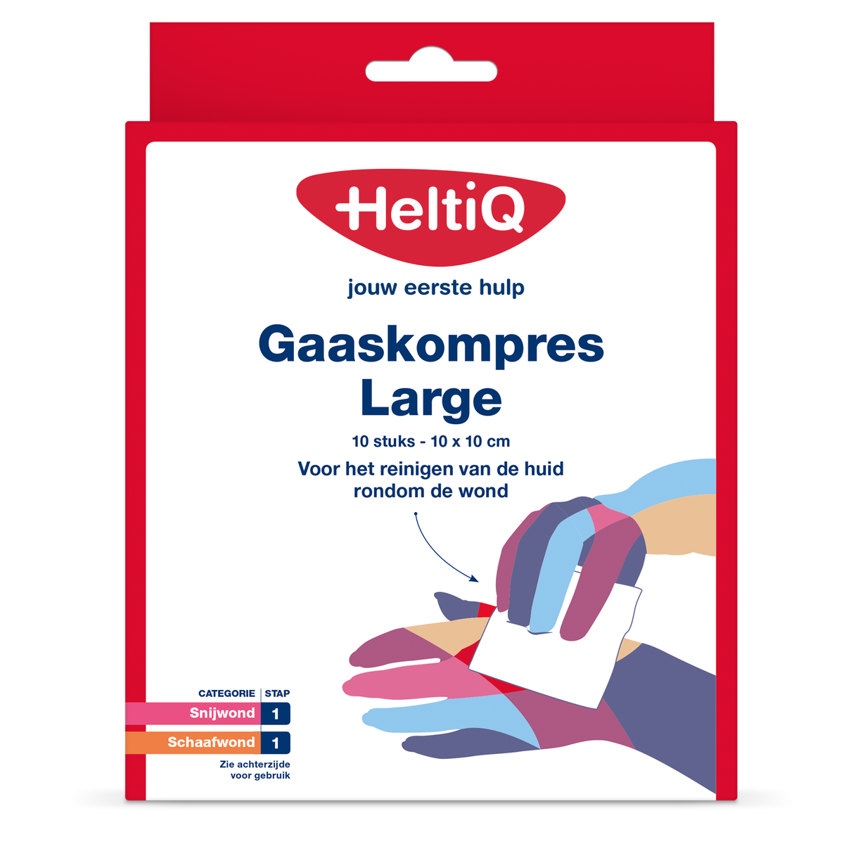 Heltiq Gaaskompressen 10 x 10cm 10.00 Stuks