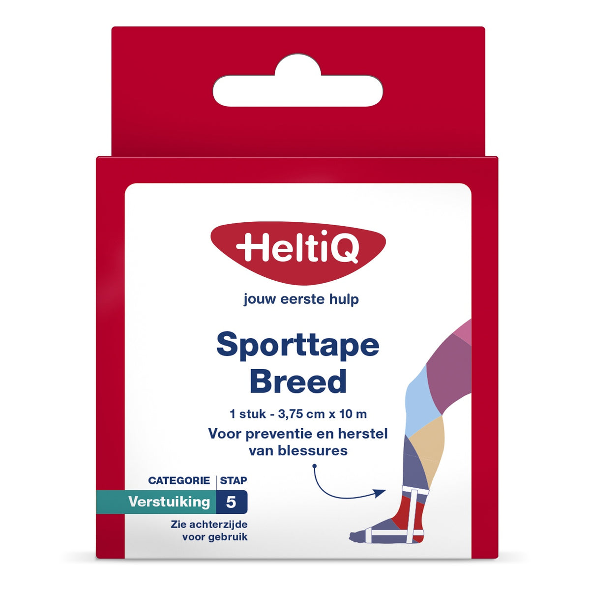 Heltiq Sporttape breed 3.75 x 10m 1.00 Stuks