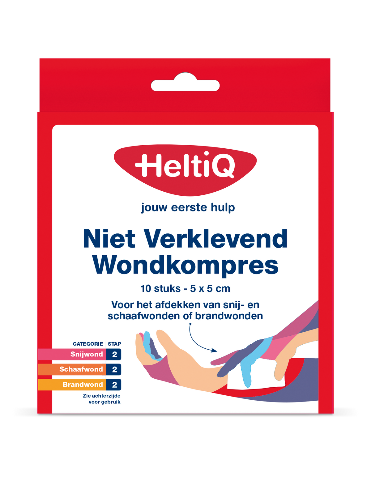 Heltiq Niet verklevend wondkompres 5 x 5cm 10.00 Stuks