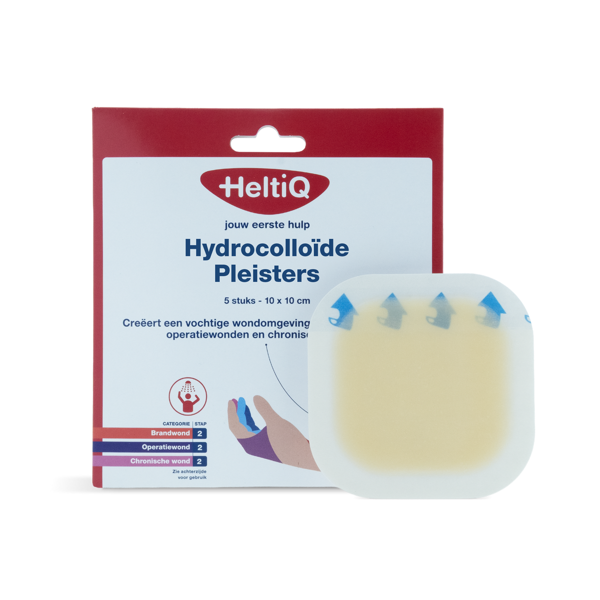 Heltiq Hydrocolloïde pleisters 10 x 10cm 5.00 Stuks