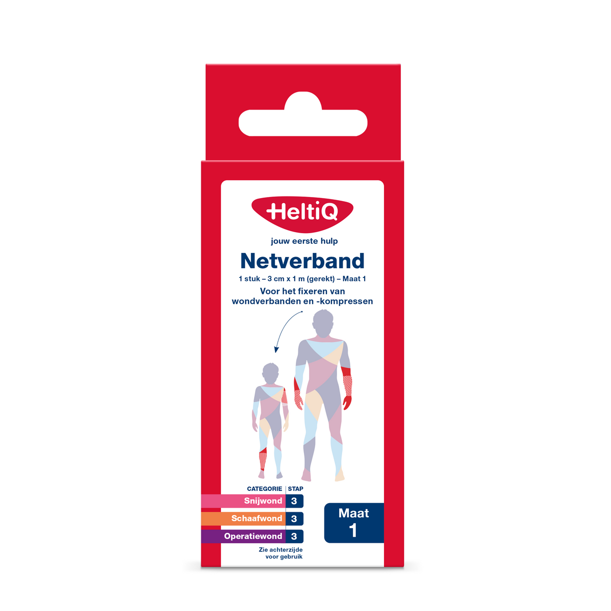 Heltiq Netverband 3cm x 1m (gerekt) maat 1 1.00 Stuks