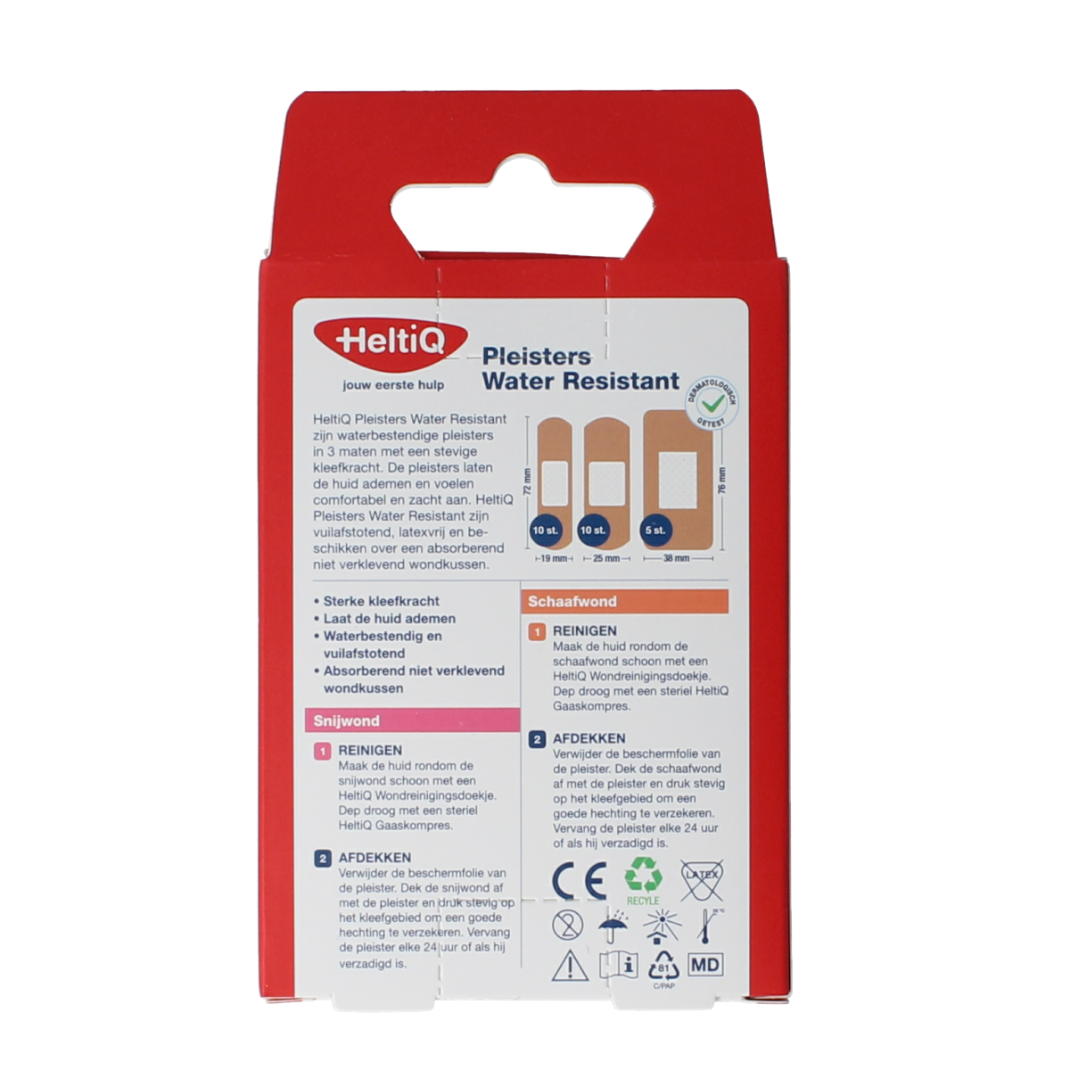 Heltiq Pleisters water resistant 3 maten 25.00 Stuks