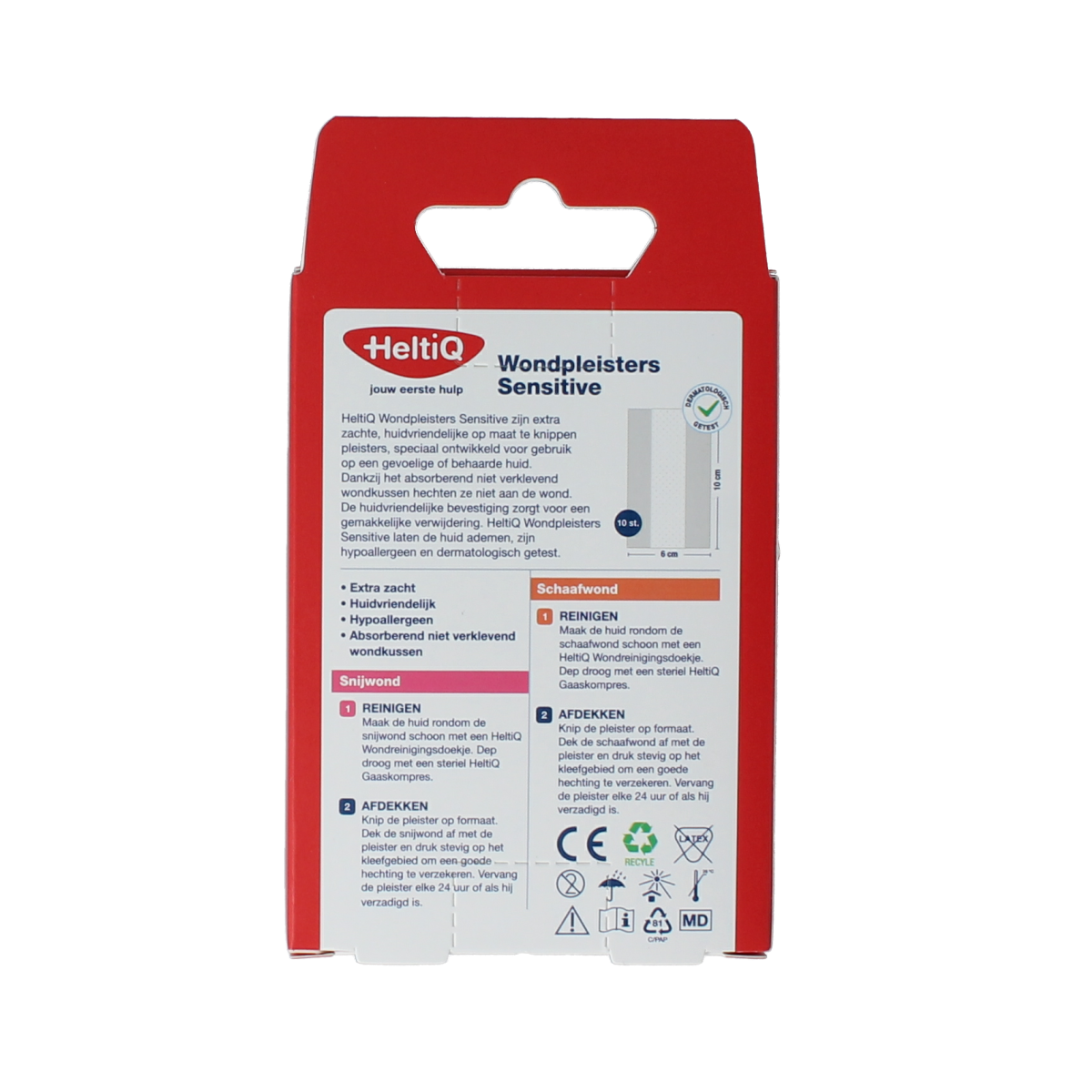 Heltiq Wondpleister sensitive 1mx6cm 1.00 Stuks