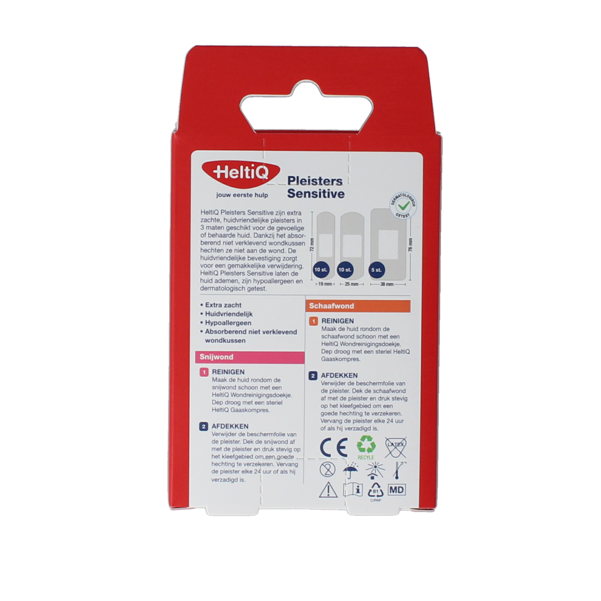 Heltiq Pleisters sensitive 3 maten 25.00 Stuks