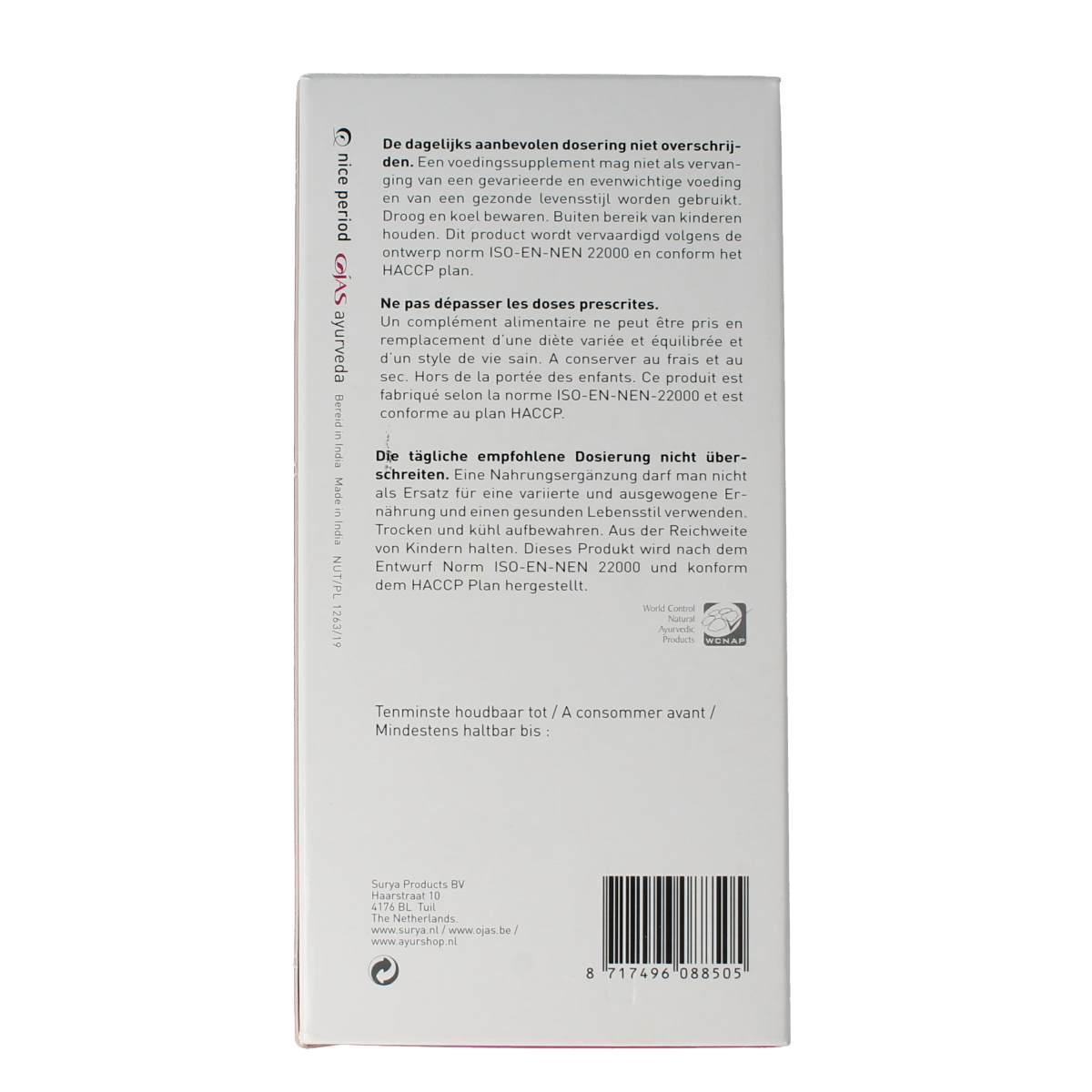 Ojas Nice period 500.00 Milliliter