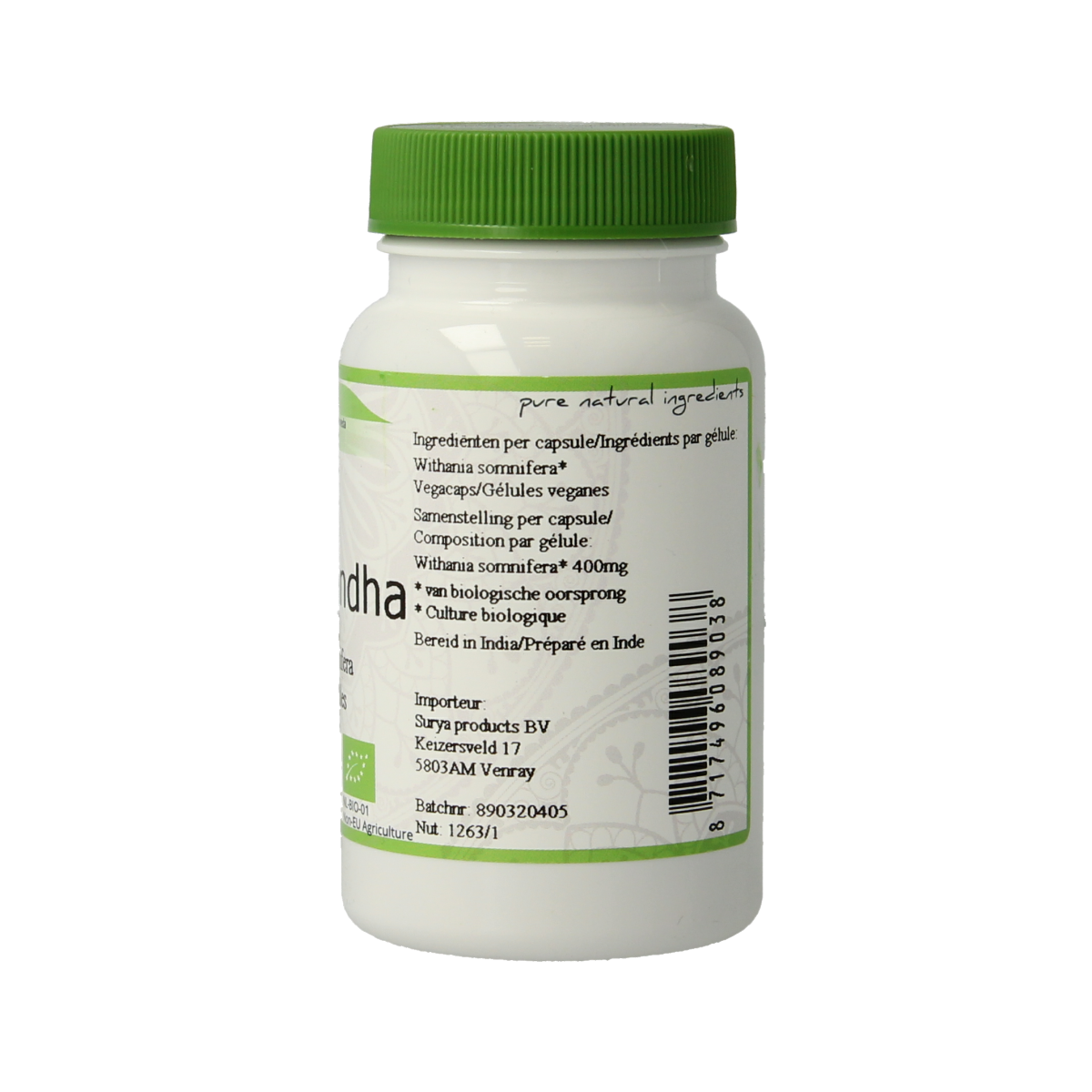 Surya Aswagandha bio 60.00 Capsules
