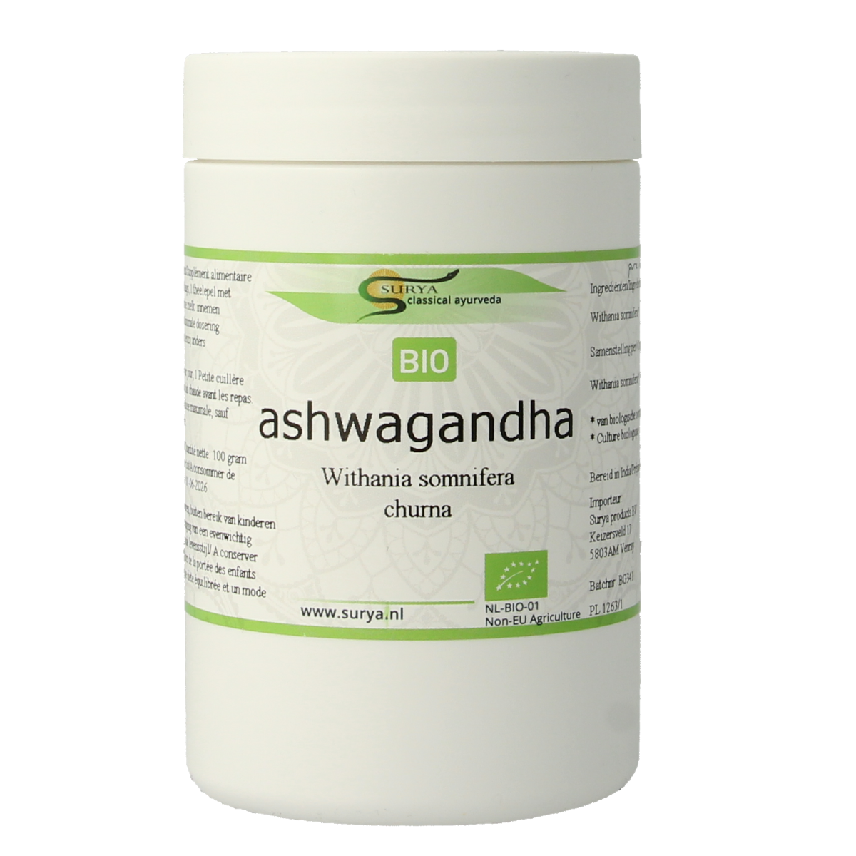 Surya Ashwagandha churna bio 100.00 Gram
