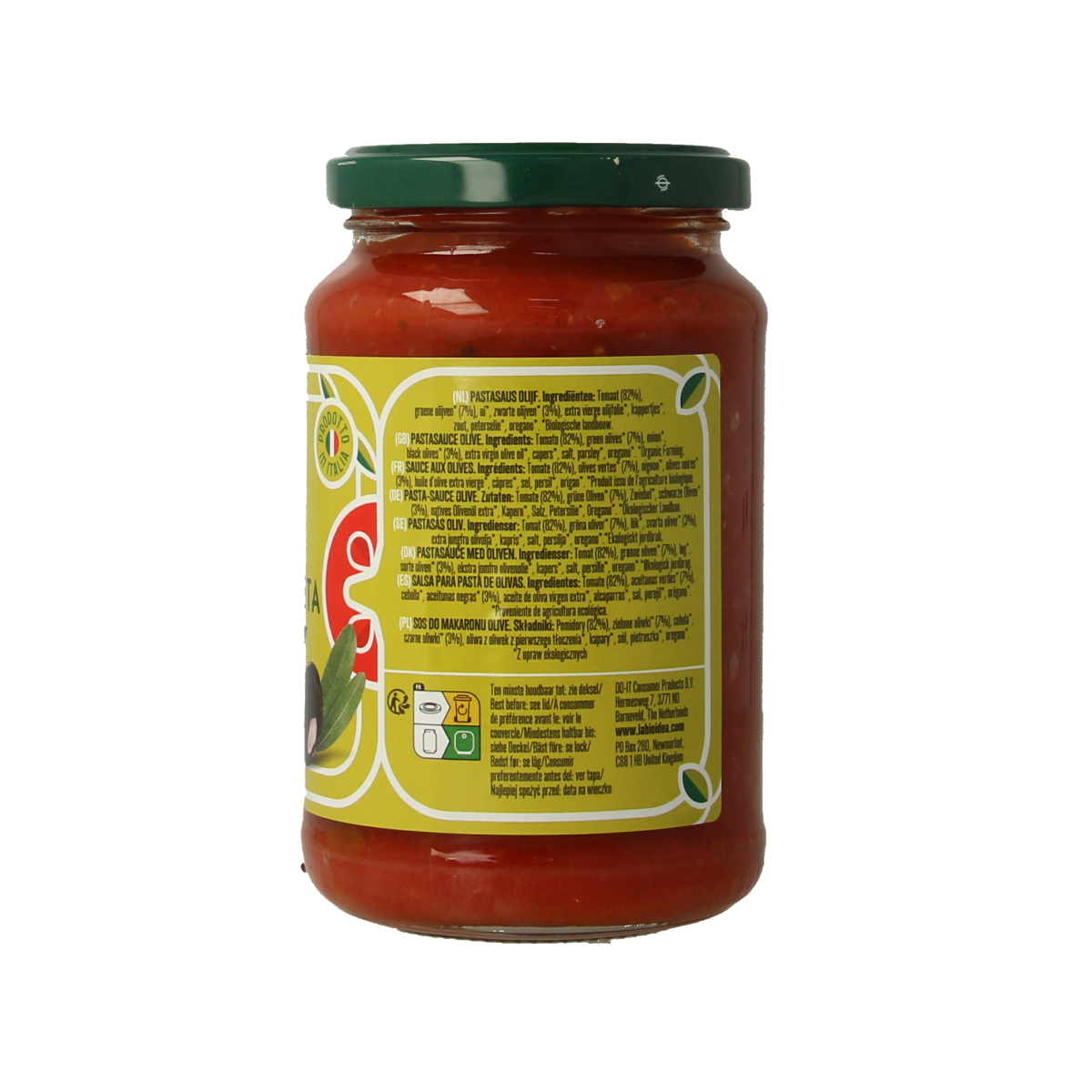 Bioidea Pastasaus olijven bio 340.00 Gram