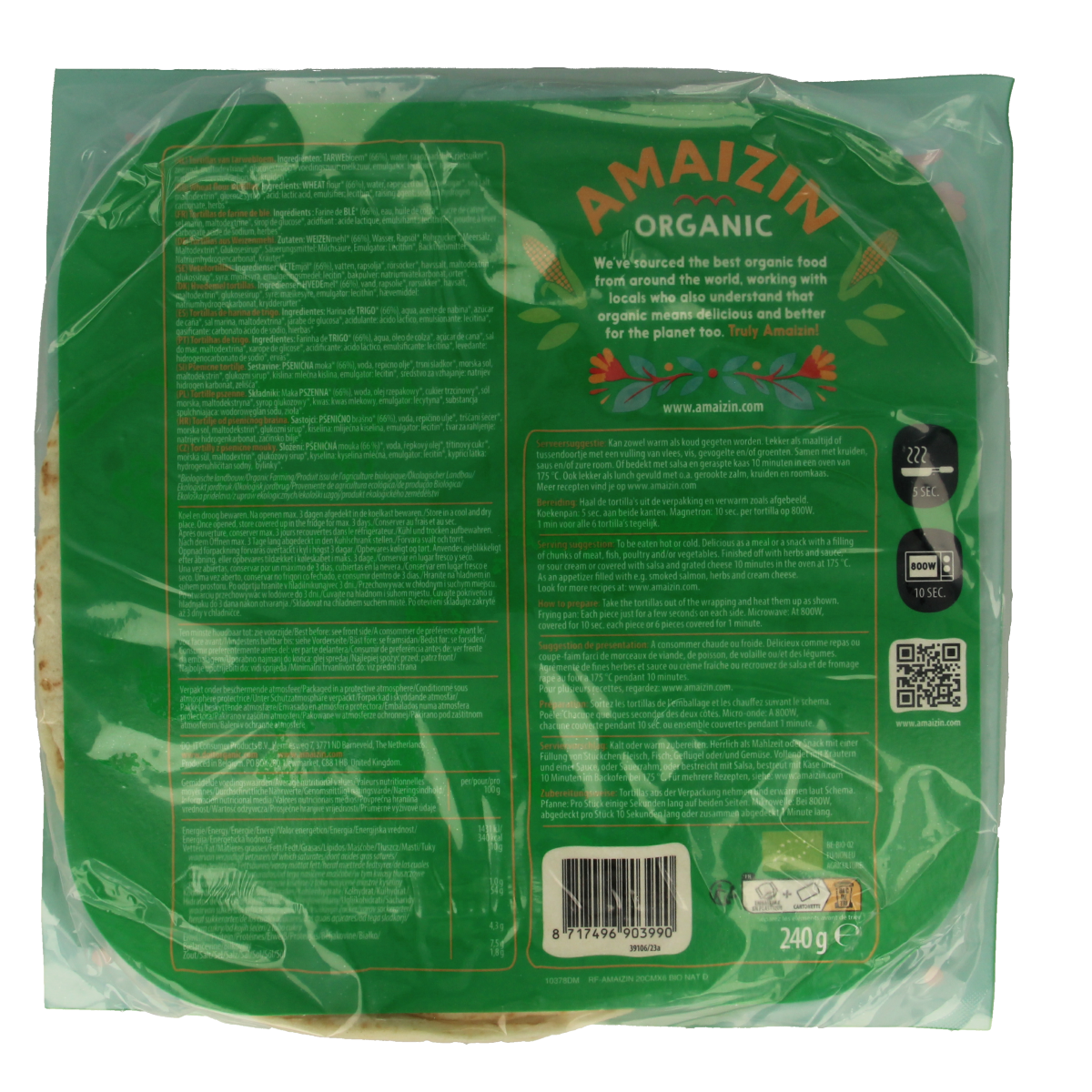 Amaizin Tortilla wraps bio 6.00 Stuks