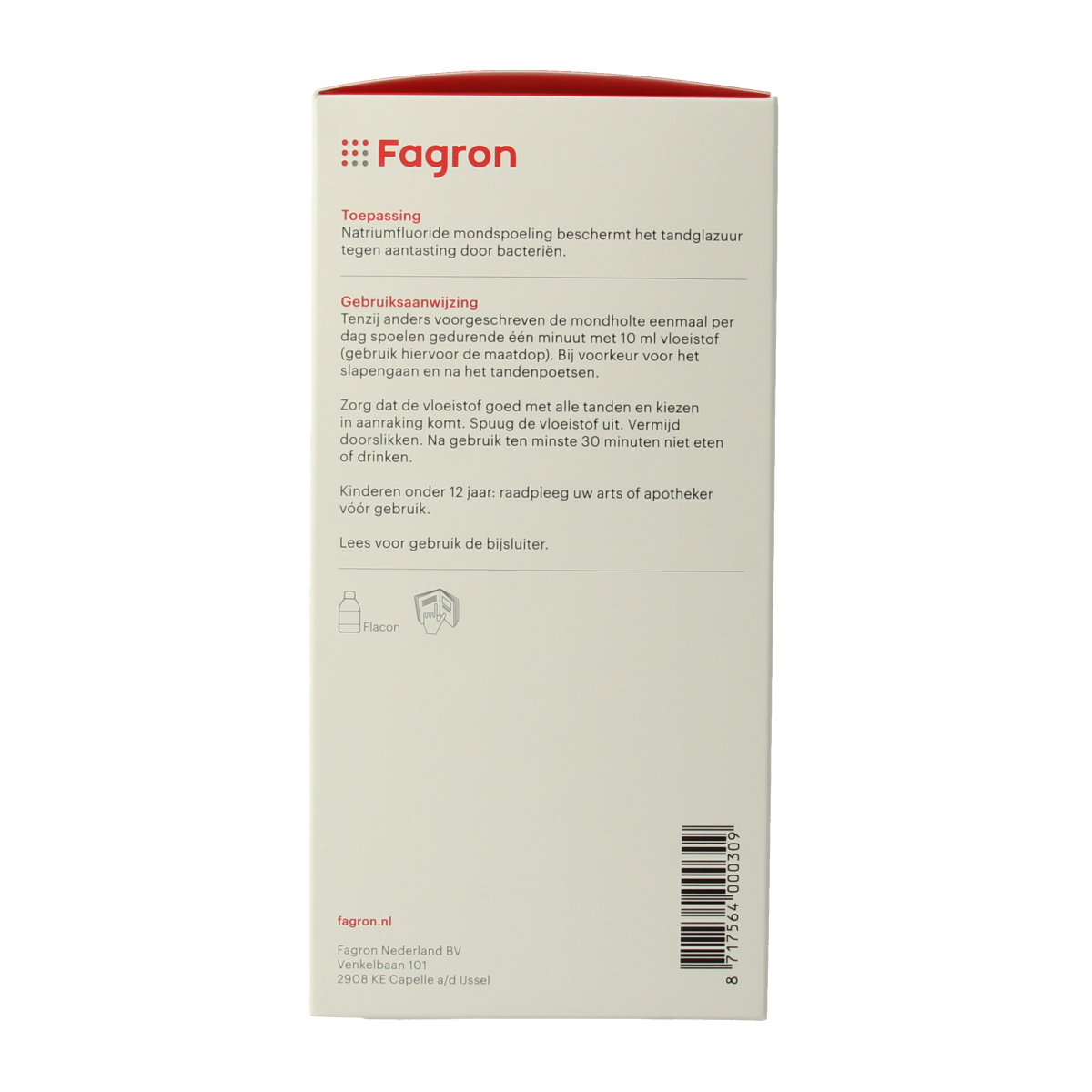 Fagron Natriumfluoride mondspoeling 0.05% 500.00 Milliliter