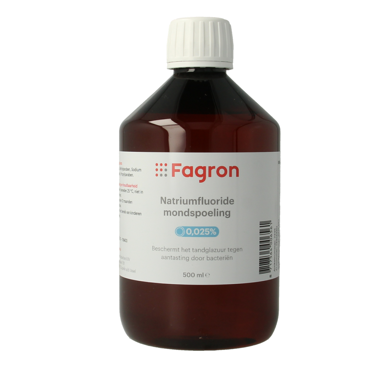 Fagron Natriumfluoride mondspoeling 0.025 500.00 Milliliter