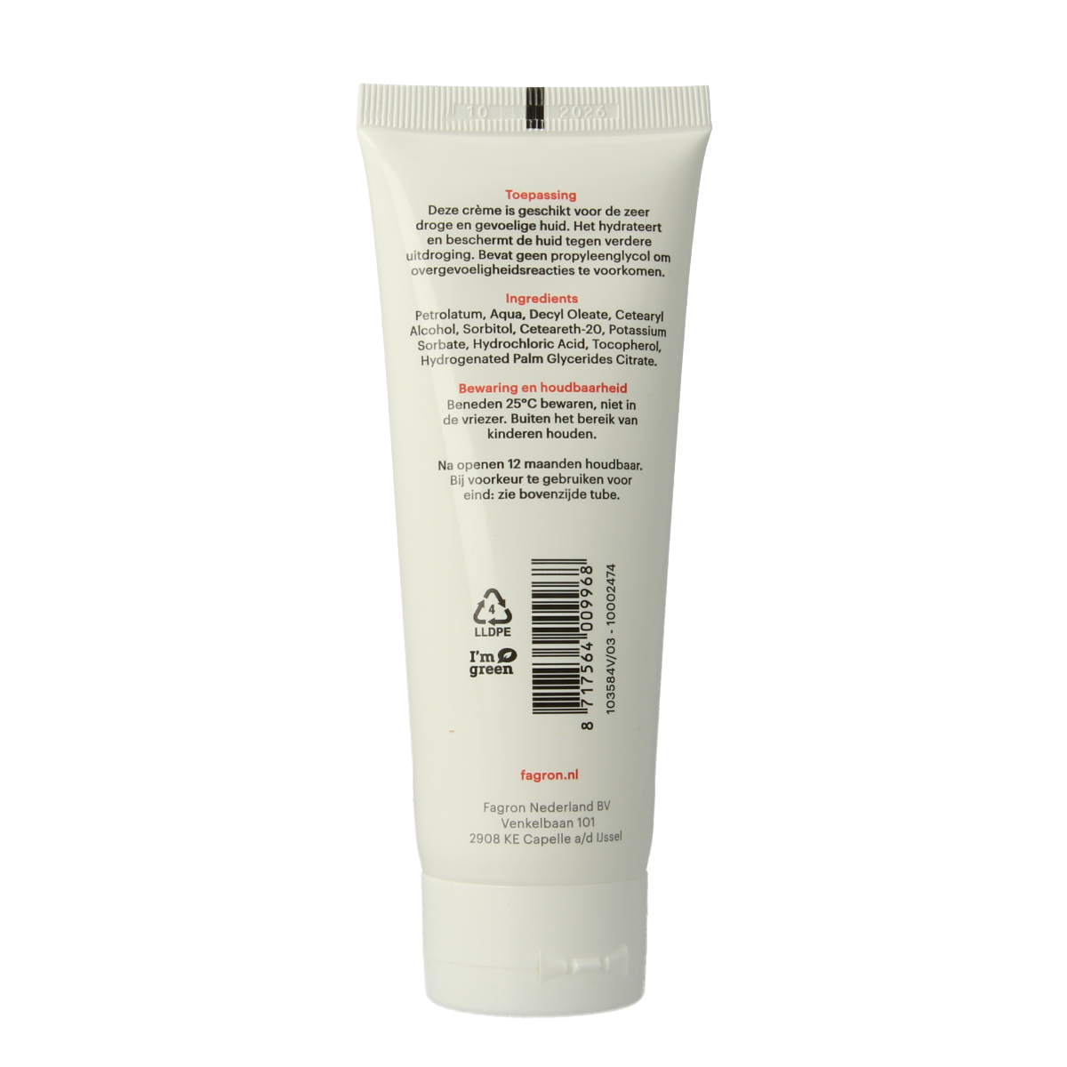 Fagron Cetomacrogol creme 50% vaseline 100.00 Gram