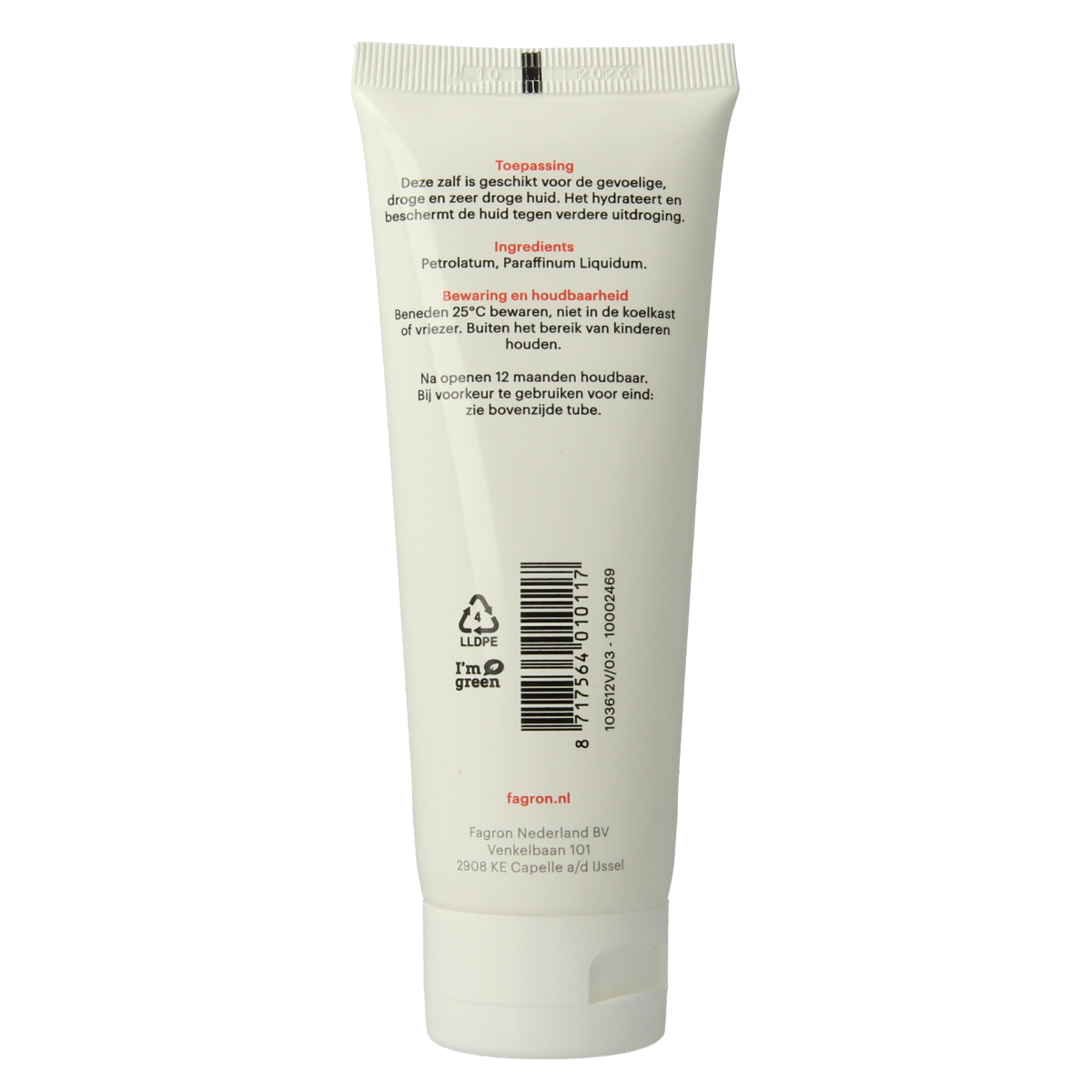 Fagron Vaseline album/witte tube 100.00 Gram