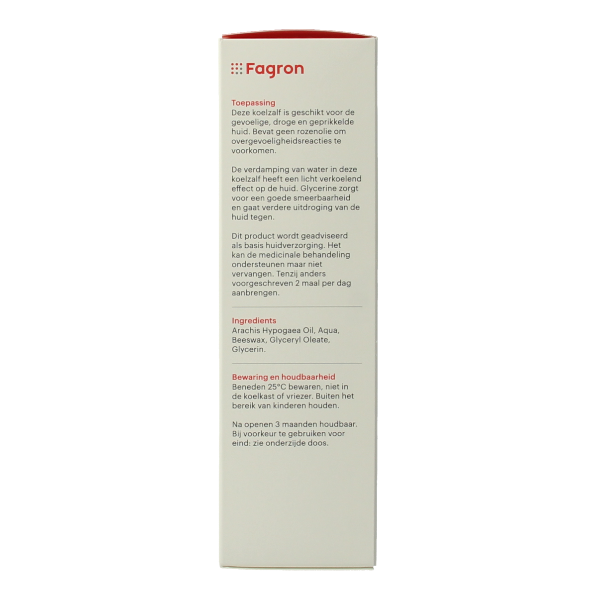 Fagron Koelzalf zonder rozenolie doos & bijsluiter 100.00 Gram
