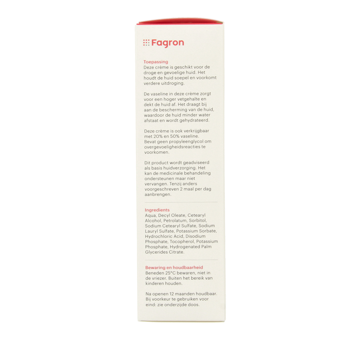 Fagron Lanettecreme 10% vaseline met doosje 100.00 Gram