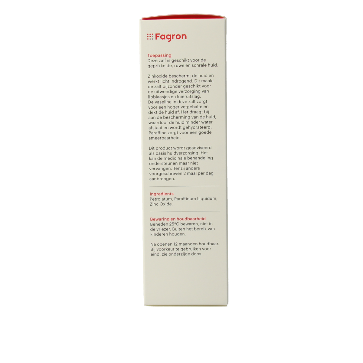 Fagron Zinkoxidezalf 10% met doos en bijsluiter 100.00 Gram