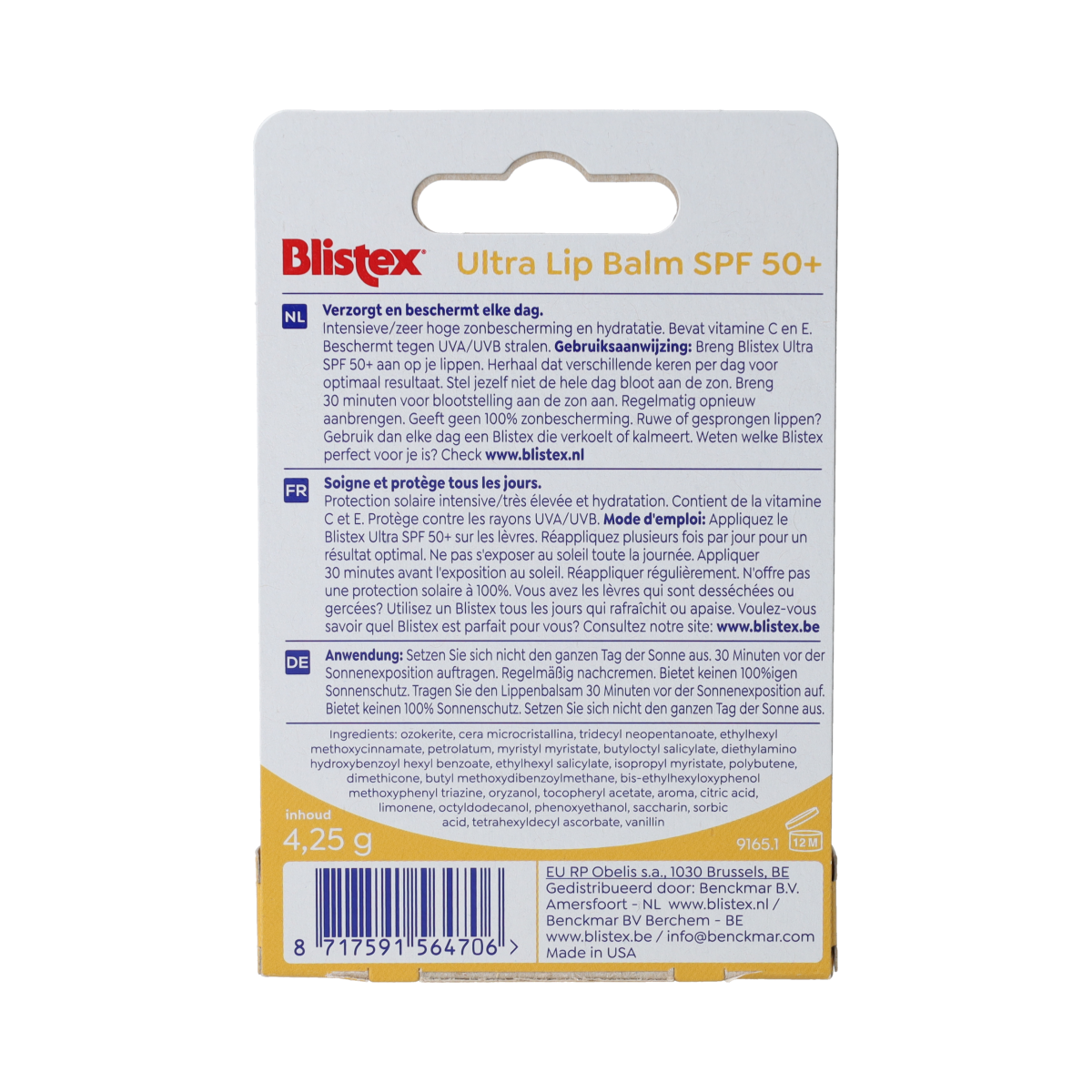 Blistex Ultra lip balm SPF50+ 4.25 Gram