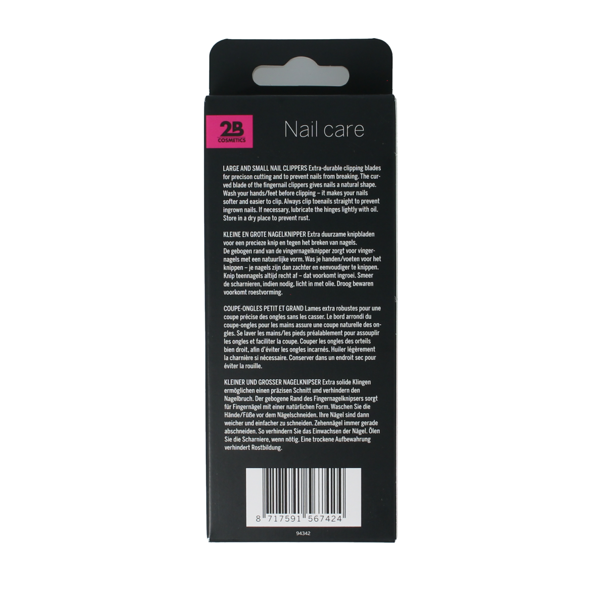 2B Nailcare clippers 2.00 Stuks
