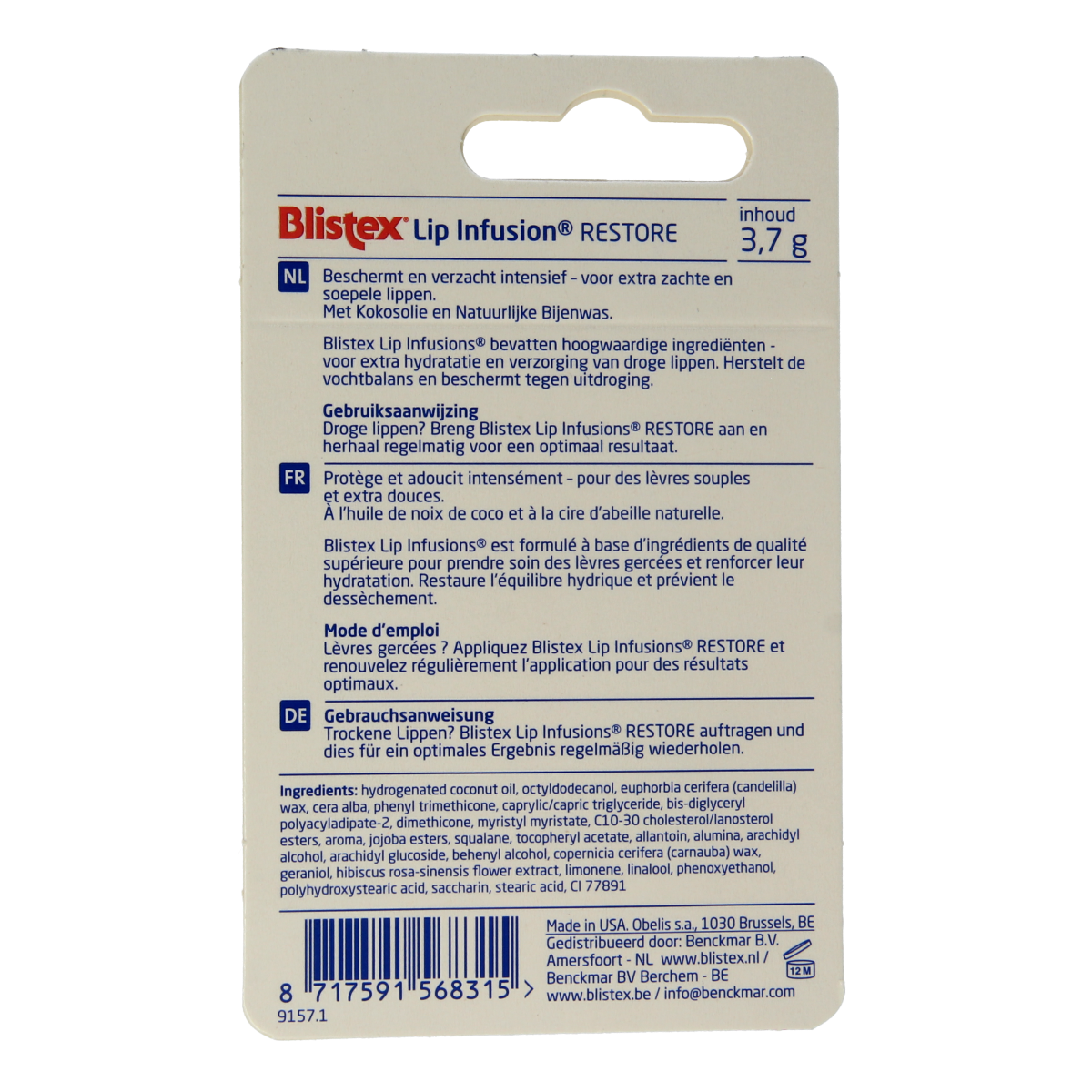 Blistex Lip infusion restore 3.70 Gram