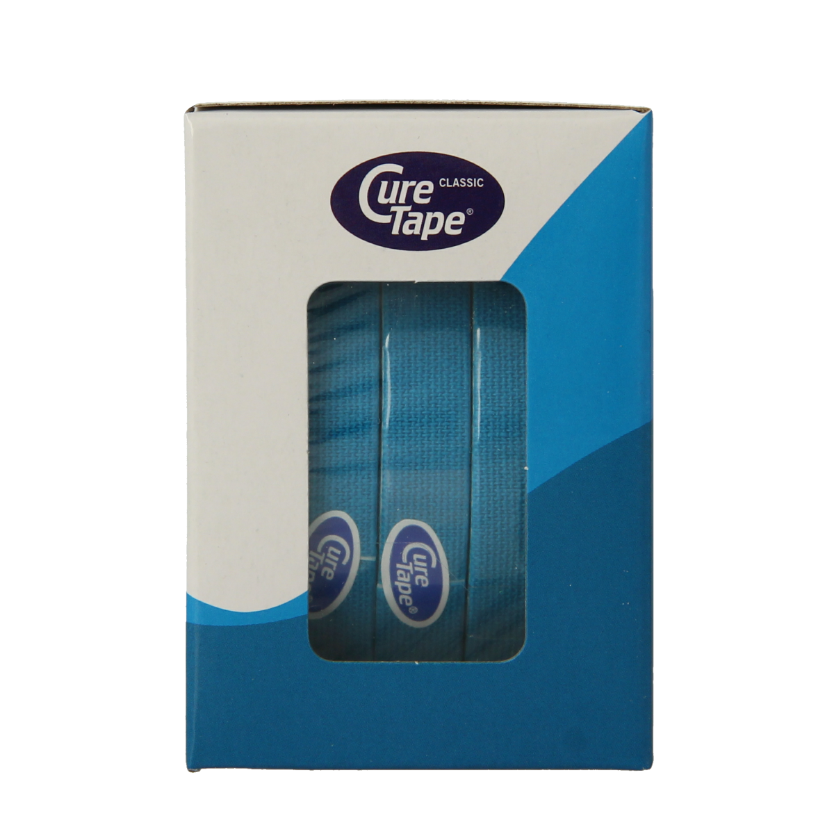 Cure Tape Kinesiotape blauw 1cm x 5m 5.00 Stuks