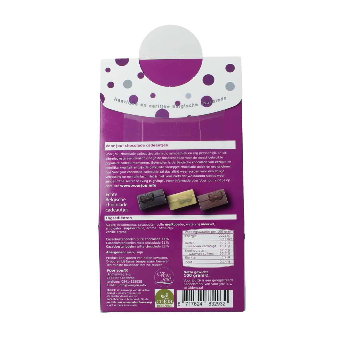 Voor Jou! Cadeau doos een heerlijk kadootje 100.00 Gram