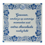 Voor Jou! Wensreep Delftsblauw gewoon omdat 75.00 Gram