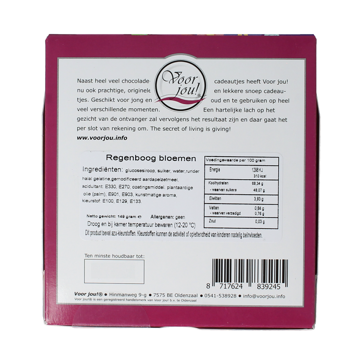 Voor Jou! Zomaar een klein kadootje 149.00 Gram