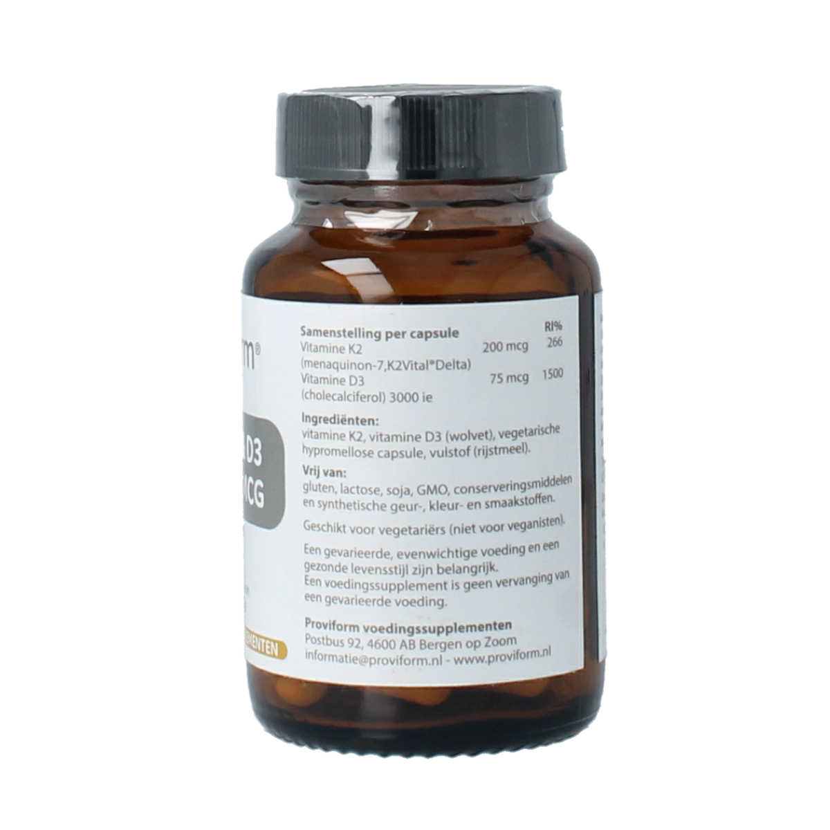 Proviform Vitamine K2 200mcg & D3 75mcg 60.00 Vegetarische capsules