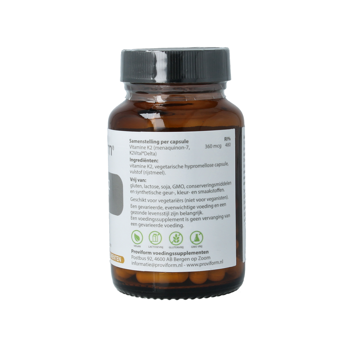 Proviform Vitamine K2 360mcg 60.00 Vegetarische capsules