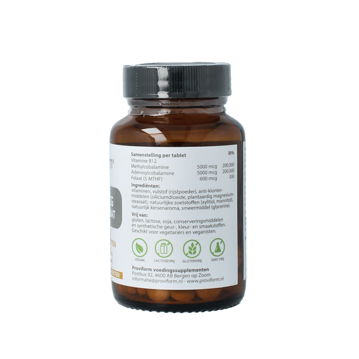 Proviform Vitamine B12 10.000mcg combi actief folaat 60.00 Zuigtabletten