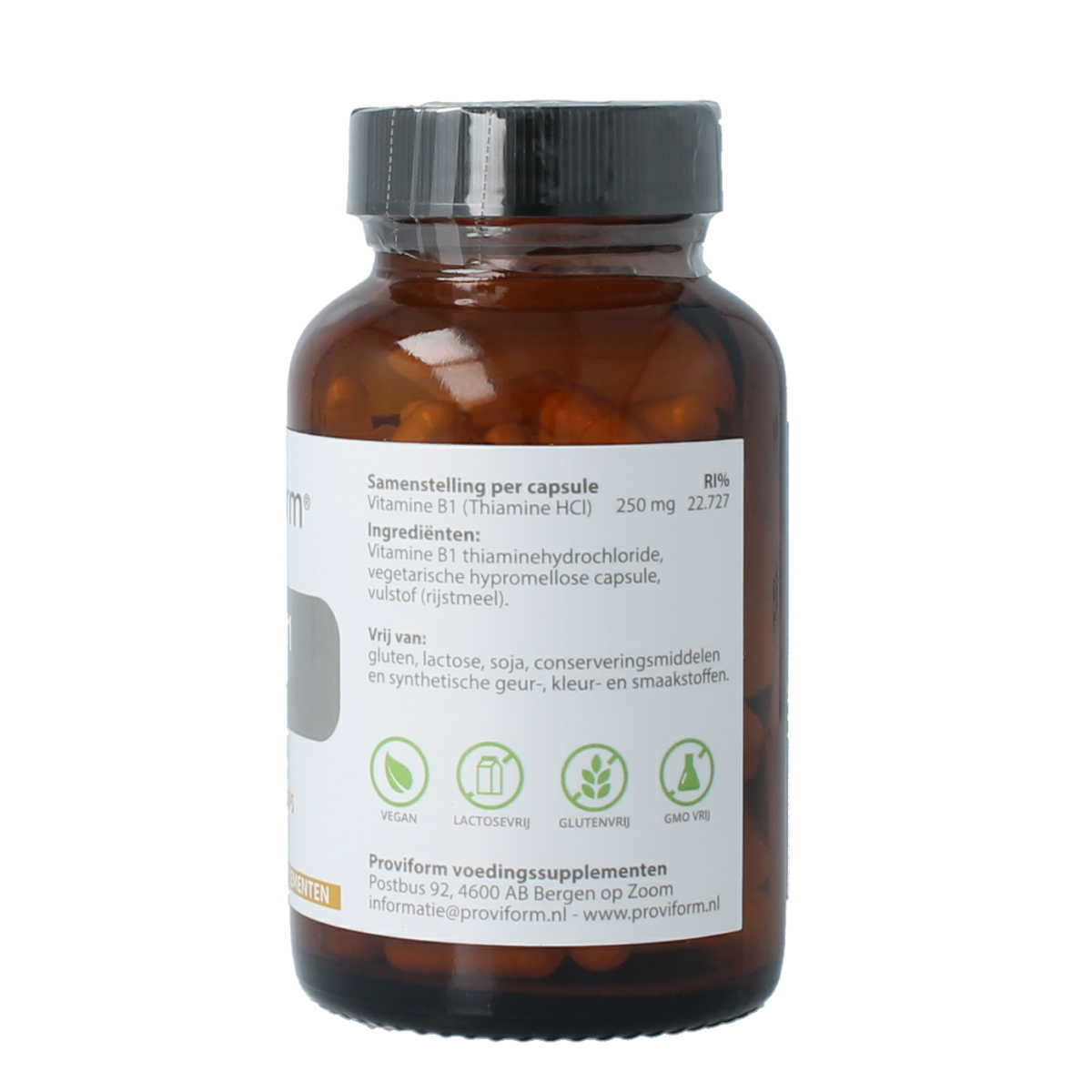 Proviform Vitamine B1 thiamine 250mg 100.00 Vegetarische capsules