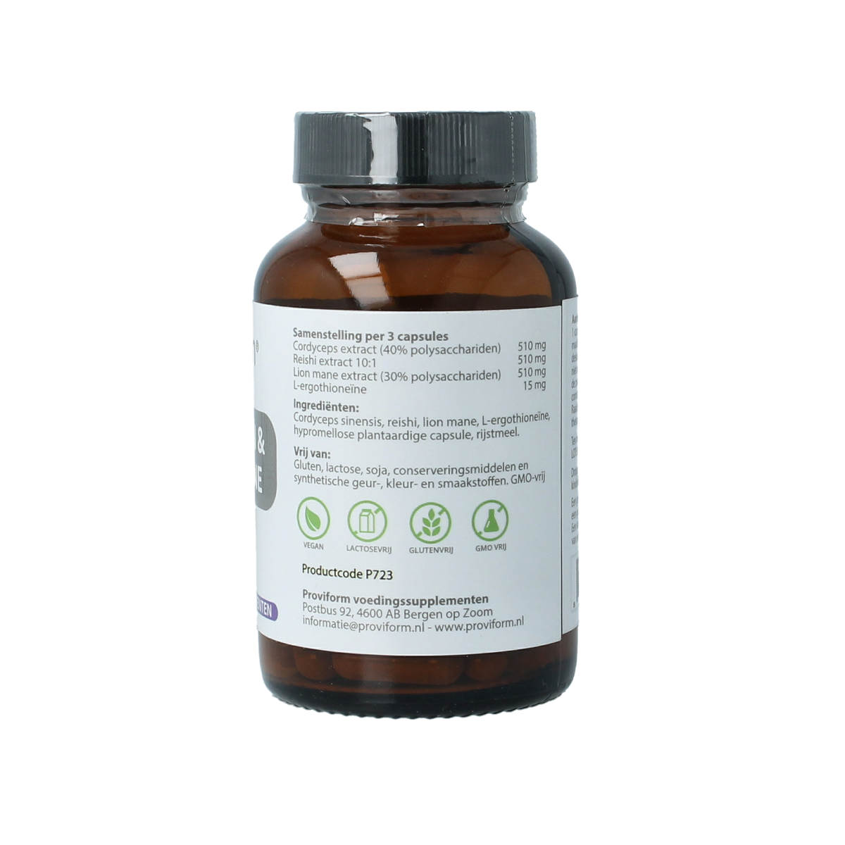 Proviform Paddenstoel + L-ergothioneine 60.00 Vegetarische capsules