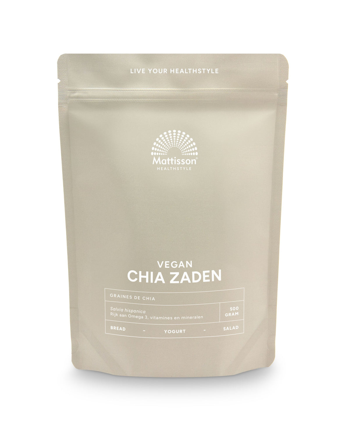 Mattisson Absolute chia zaad raw 500.00 Gram