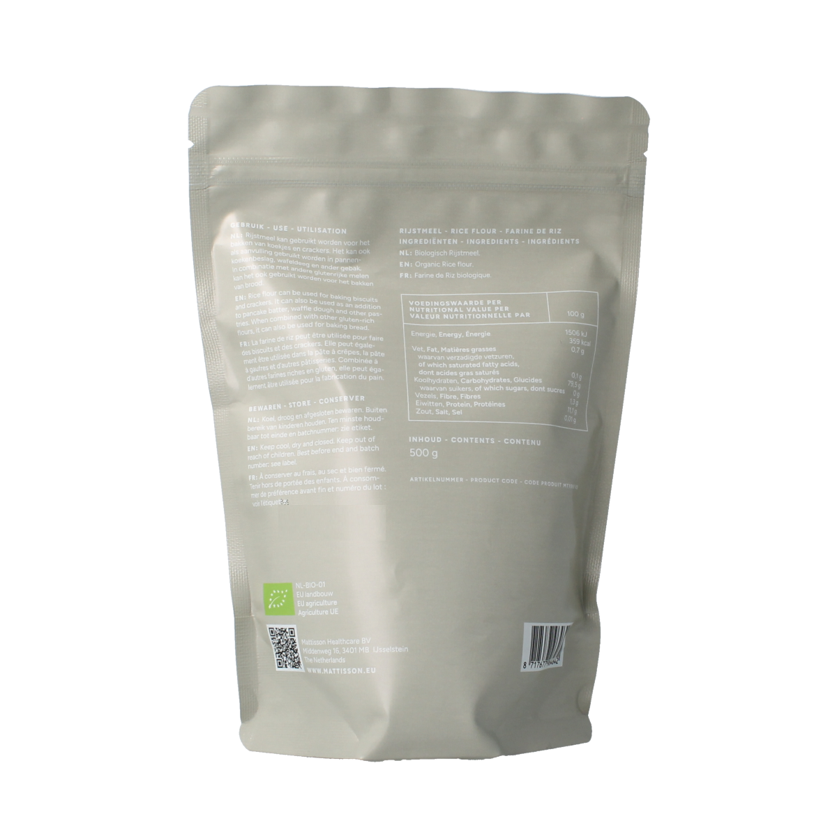 Mattisson Rijstmeel bio 500.00 Gram