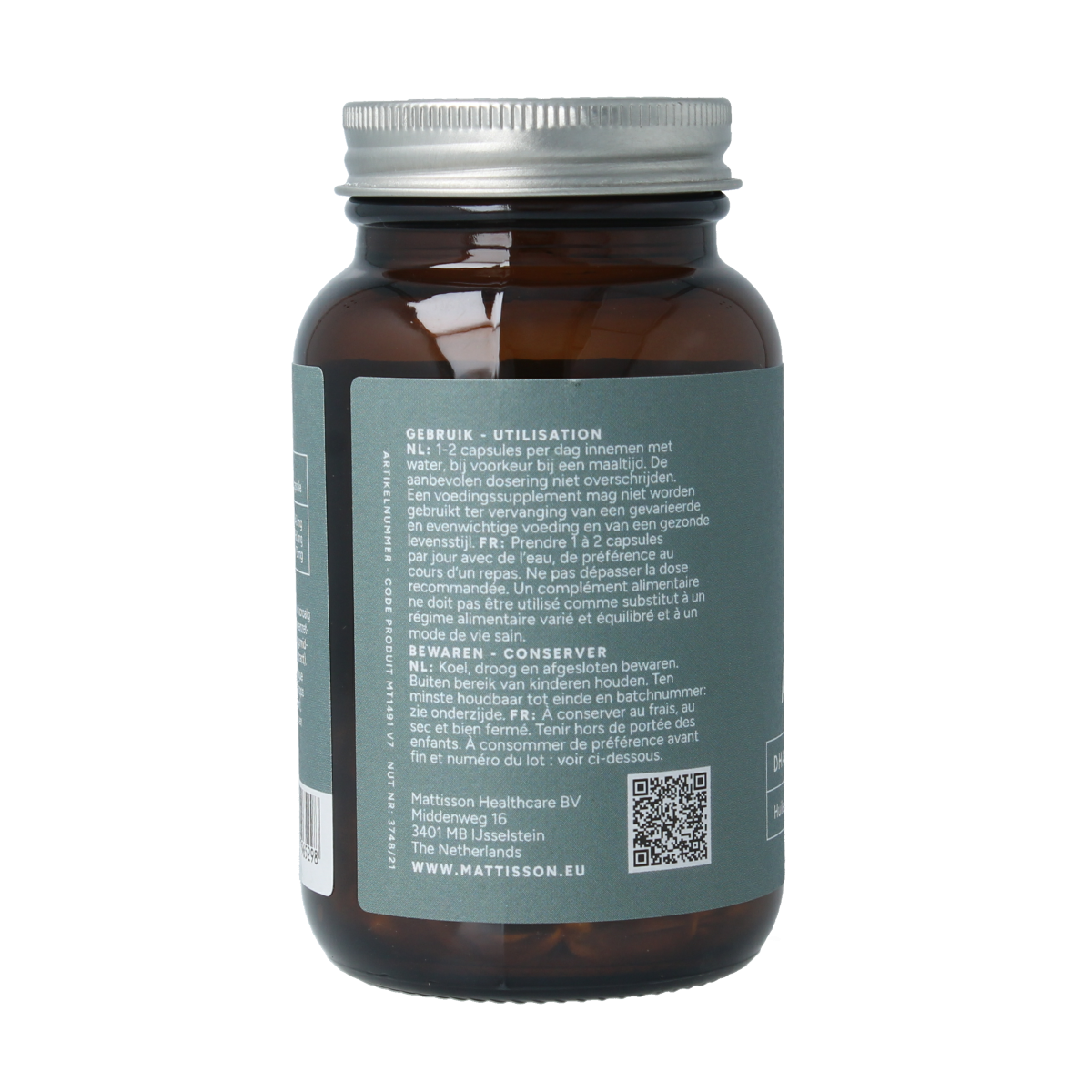 Mattisson Vegan omega 3 algenolie DHA 150mg EPA 75mg 60.00 Vegetarische capsules