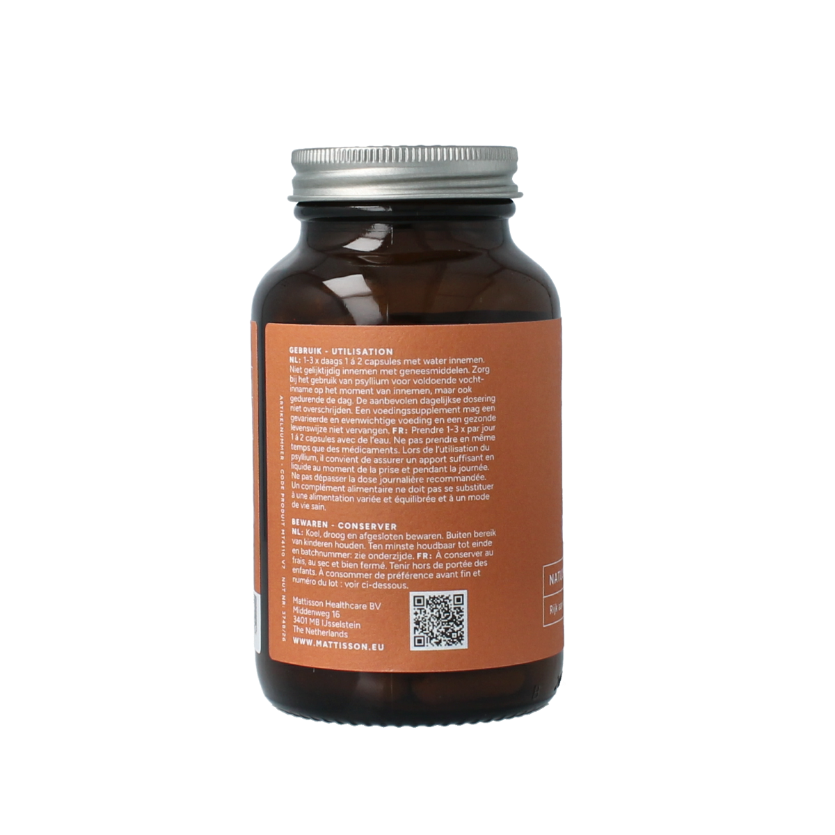 Mattisson Psyllium Husk 750mg bio 90.00 Vegetarische capsules