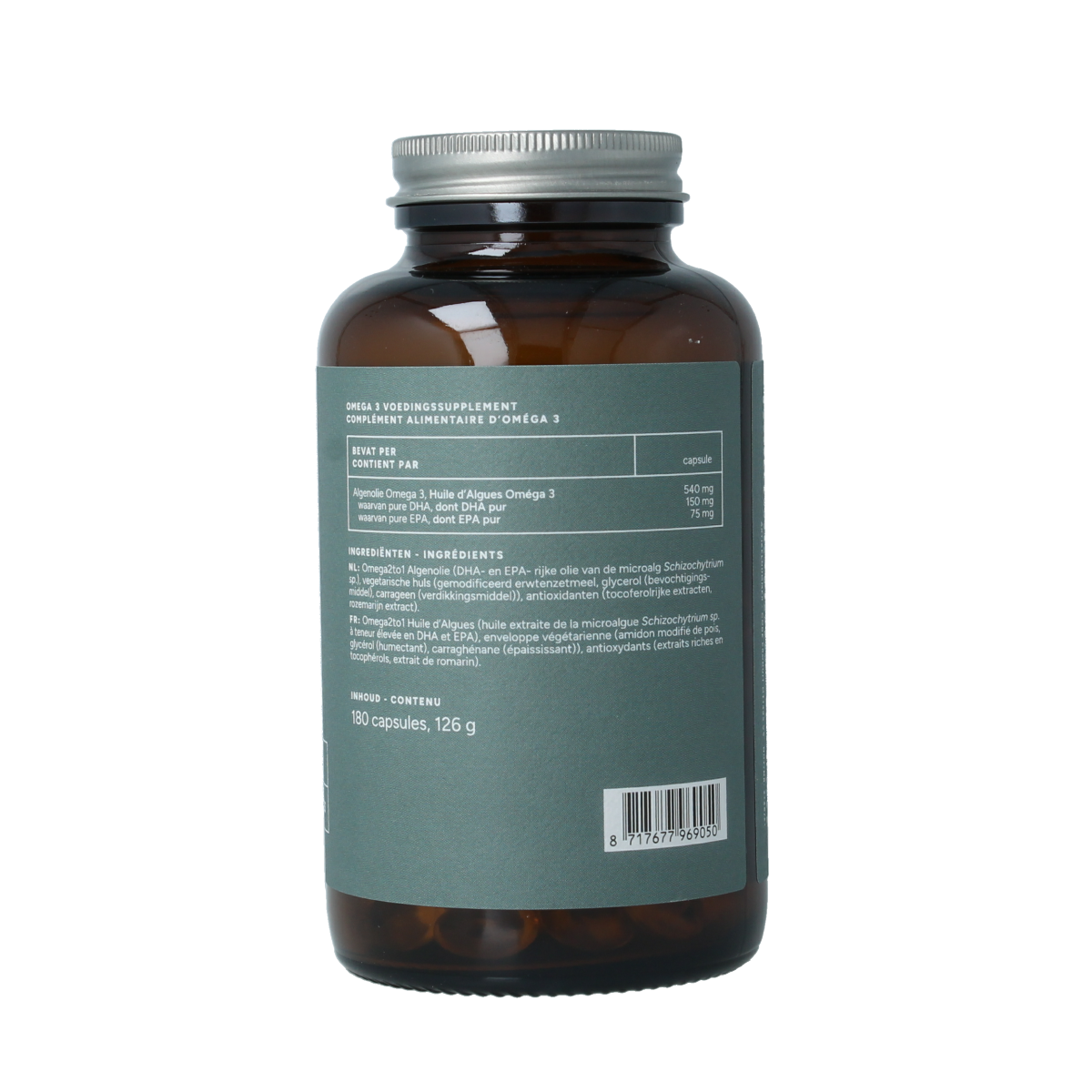 Mattisson Vegan omega 3 algenolie DHA 150mg EPA 75mg 180.00 Vegetarische capsules