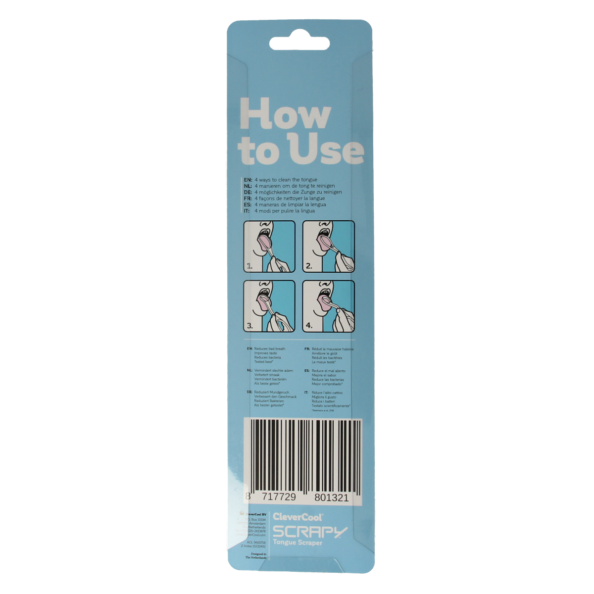 Clevercool  Scrapy tongschraper 1.00 Stuks
