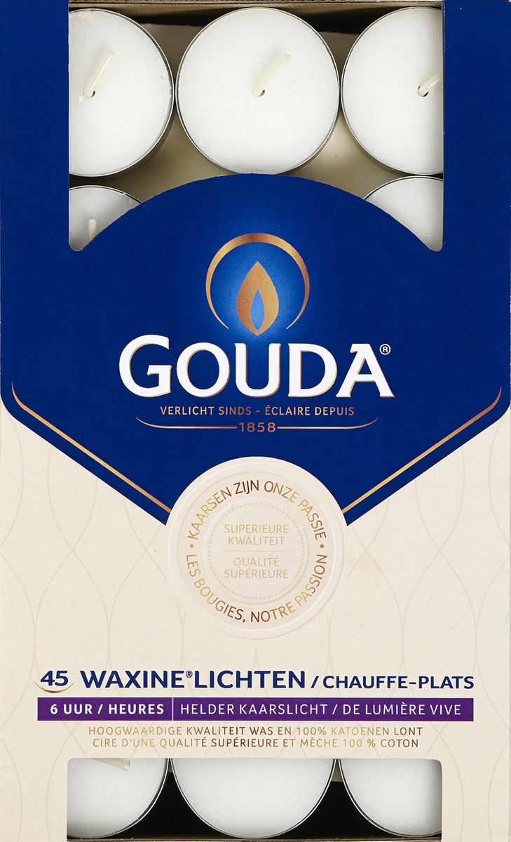 Gouda Waxinelicht 6 uur wit 45.00 Stuks