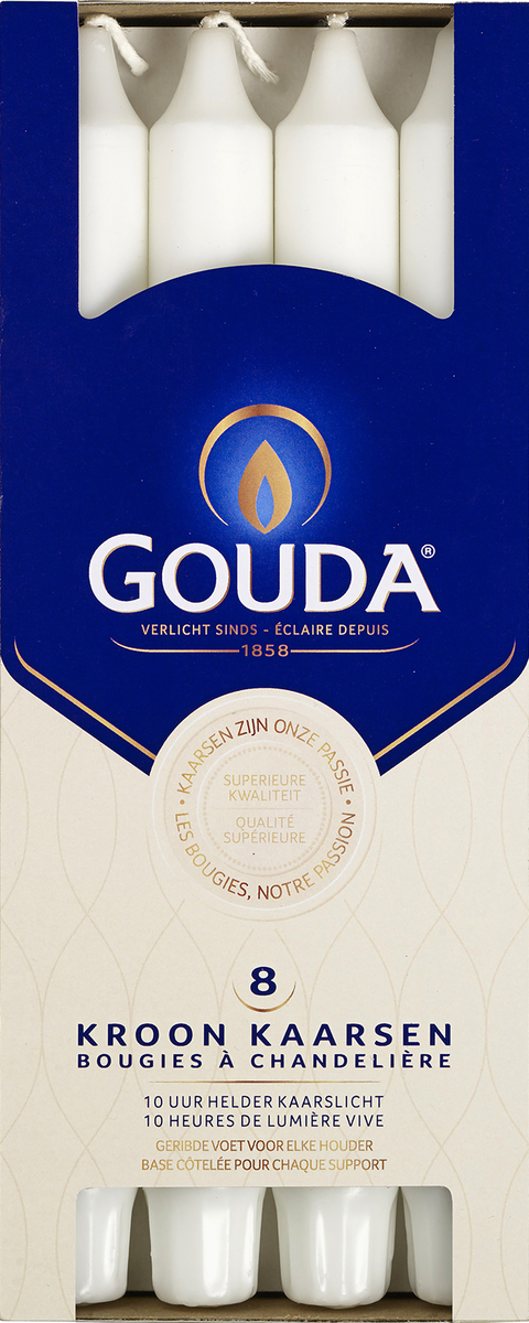 Gouda Kroonkaars wit 240/24 8.00 Stuks