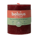 Bolsius Rustiekkaars shine 80/68 velvet red 1 Stuks