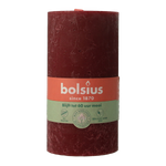 Bolsius Rustiekkaars shine 130/68 velvet red 1.00 Stuks
