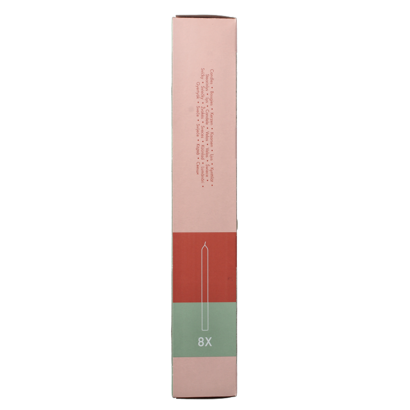 Bolsius Dinerkaarsen 230/20 velvet red 8 Stuks