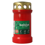Bolsius Herdenkingslicht nr3 rood met deksel 1.00 Stuks