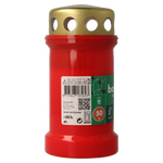 Bolsius Herdenkingslicht nr3 rood met deksel 1.00 Stuks