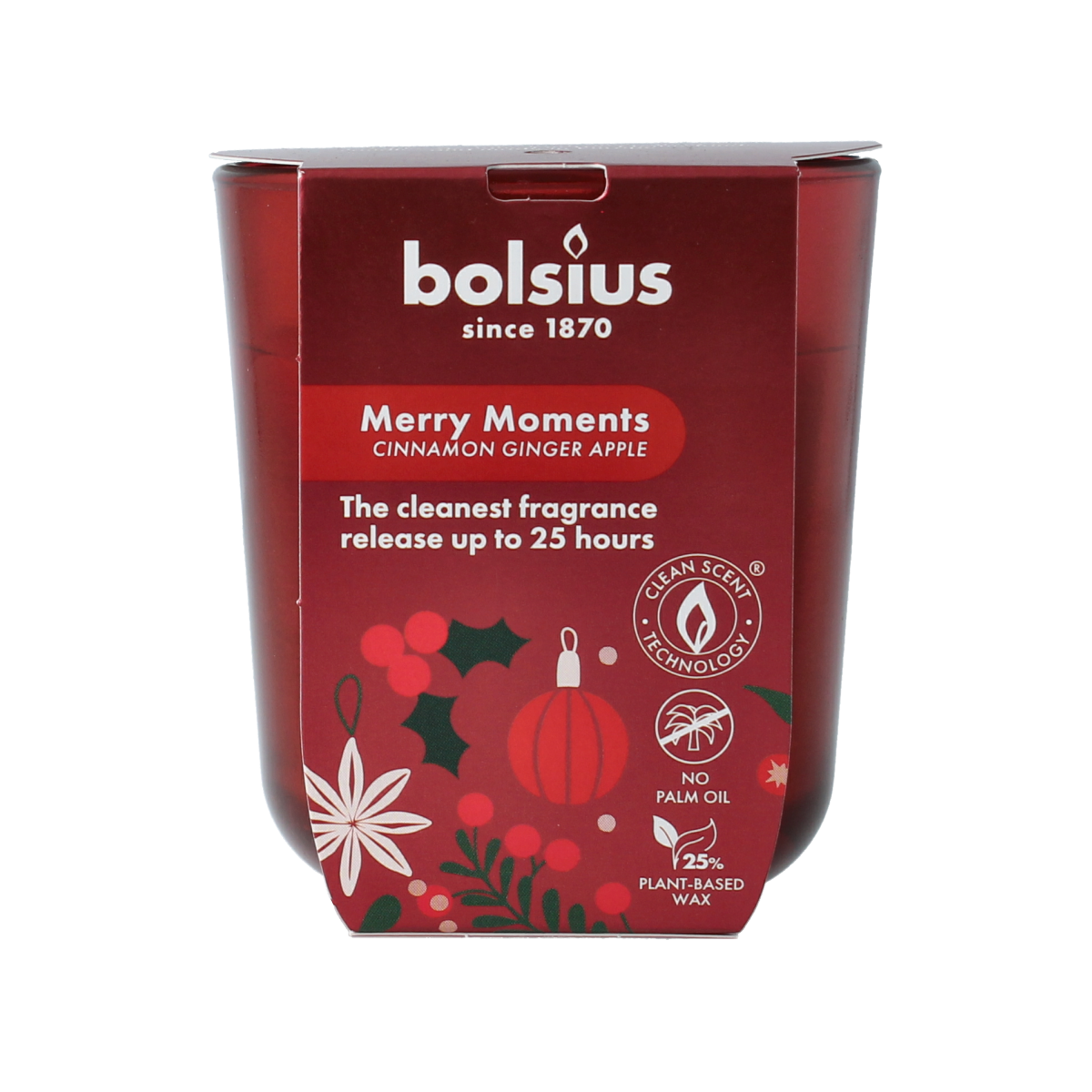 Bolsius Geurglas 80/73 true glow merry moments 1.00 Stuks